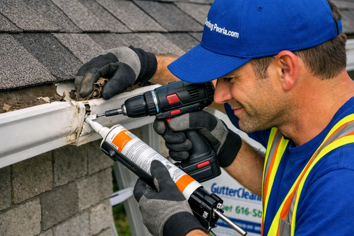 Gutter Cleaning East Peoria IL gutter repair peoria